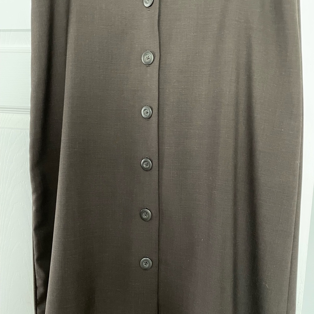 Buttoned front pencil skirt; below knee; seam detail; new; pet/smoke free; NWT